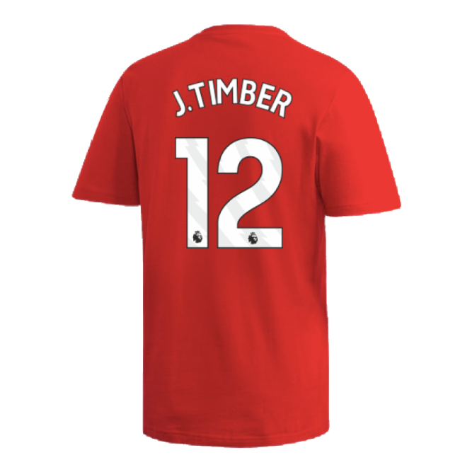 2024-2025 Arsenal DNA Graphic Tee (Red) (J.Timber 12)-Football Jersey Hub