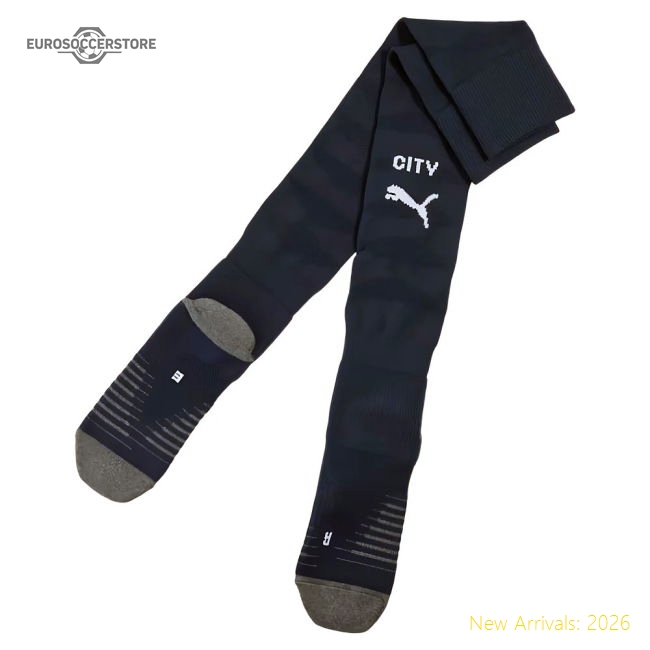 2025-2026 Man City Home Socks Clash (Navy)-Football Jersey Hub