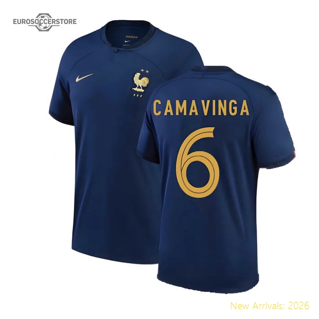2022-2023 France Home Shirt (CAMAVINGA 6)-Football Jersey Hub