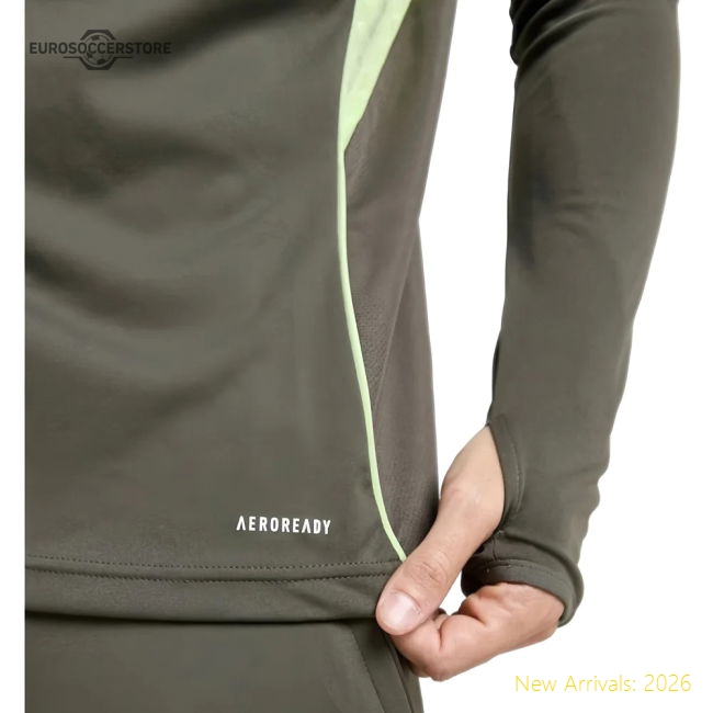 2025-2026 Real Madrid Training Top (Utility Green)-Football Jersey Hub