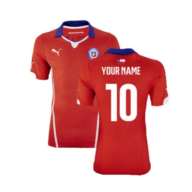 Chile 2014-15 Home Shirt ((Excellent) XL) (Your Name)-Football Jersey Hub