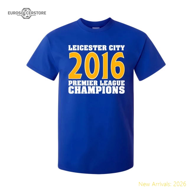 Leicester City 2016 Premier League Champions T-Shirt (Okazaki 20) Blue-Football Jersey Hub