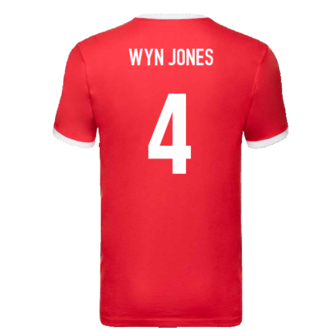British and Irish Lions Ringer T-Shirt (Red) (Wyn Jones 4)-Football Jersey Hub