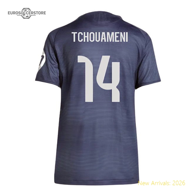 2025-2026 Real Madrid Authentic Away Shirt (Ladies) (Tchouameni 14)-Football Jersey Hub