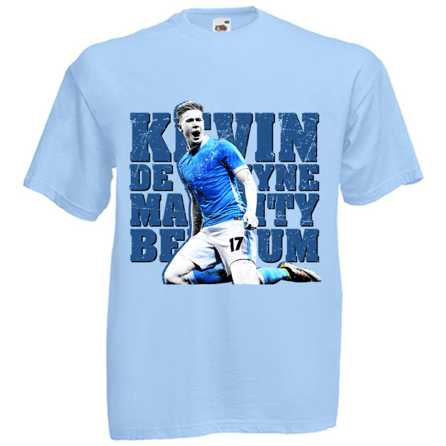 Kevin De Bruyne Man City T-Shirt (Sky)-Football Jersey Hub