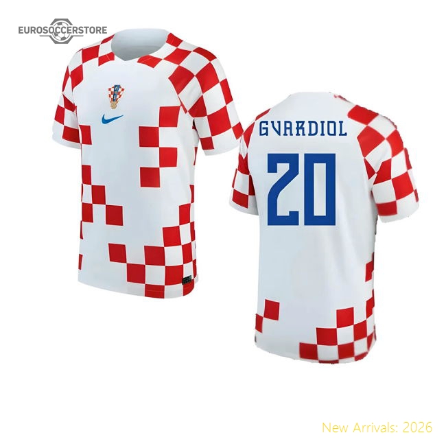 2022-2023 Croatia Home Shirt (GVARDIOL 20)-Football Jersey Hub