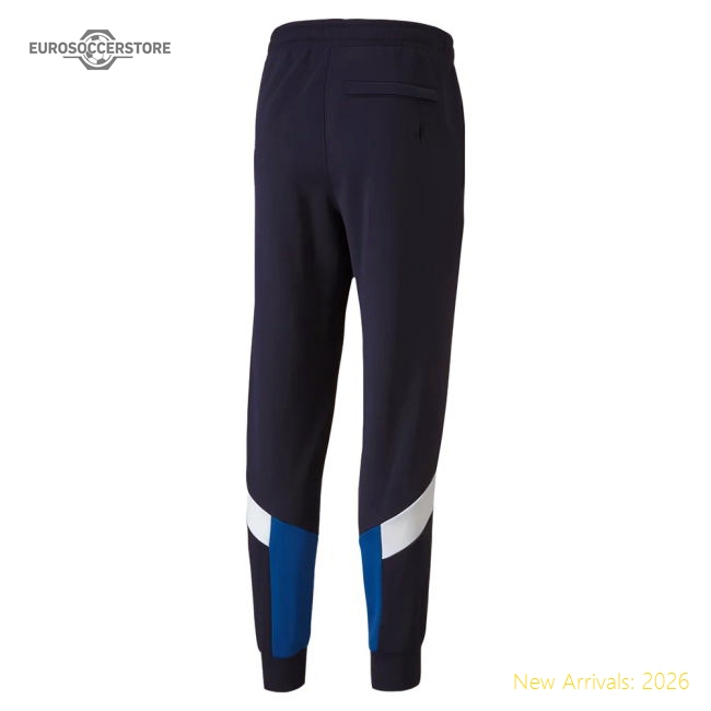2020-2021 Italy Iconic MCS Track Pant (Blue)-Football Jersey Hub