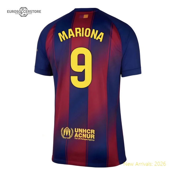 2025-2026 Barcelona Home Shirt (Mariona 9)-Football Jersey Hub