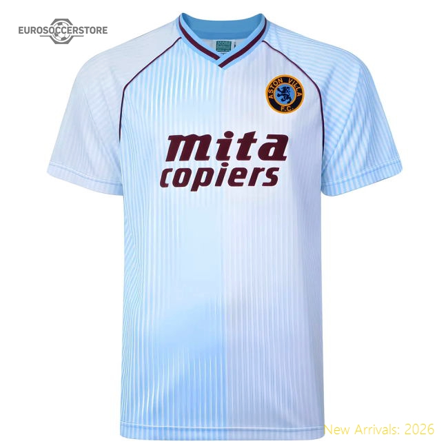 Score Draw Aston Villa 1988 Away Retro Football Shirt-Football Jersey Hub