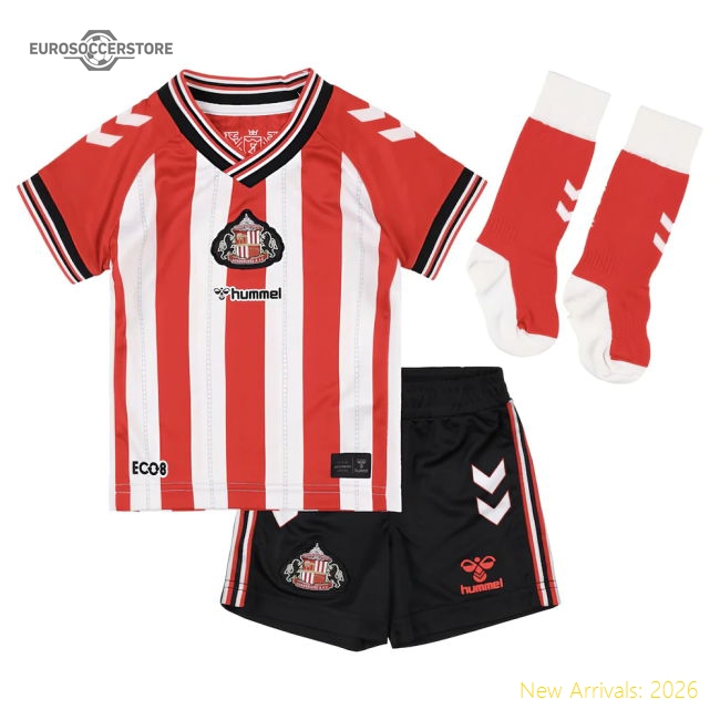 2025-2026 Sunderland Home Mini Kit (Your Name)-Football Jersey Hub