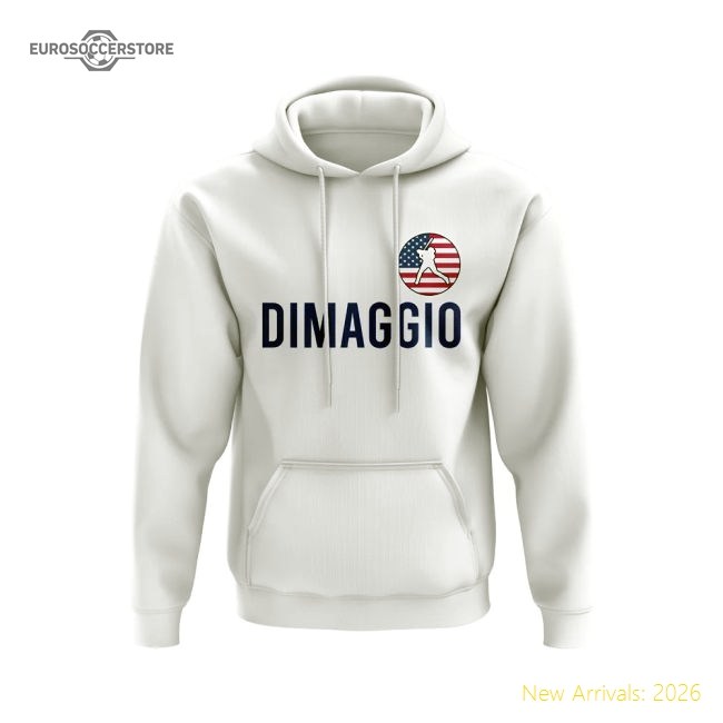 Joe DiMaggio USA Name Hoody (White)-Football Jersey Hub