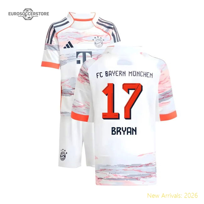 2025-2026 Bayern Munich Away Mini Kit (Bryan 17)-Football Jersey Hub