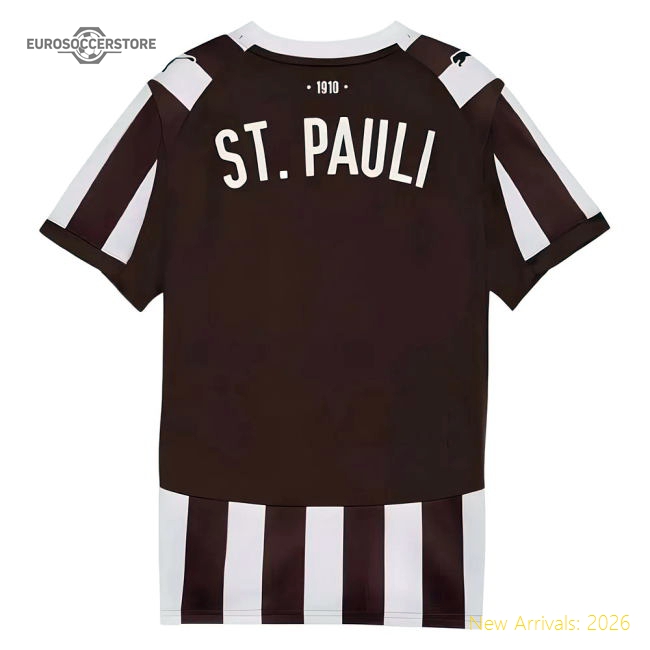 2025-2026 St Pauli Home Shirt (Kids)-Football Jersey Hub
