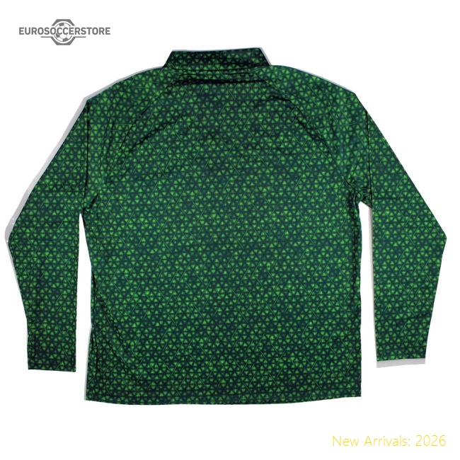 2025-2026 Man City Warm Up 1/4 Zip Top (Green Terrain)-Football Jersey Hub