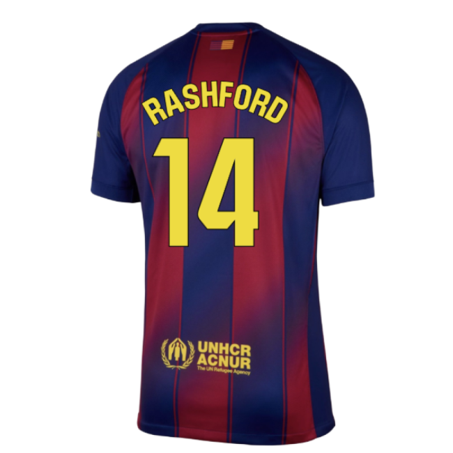 2025-2026 Barcelona Home Shirt (Rashford 14)-Football Jersey Hub