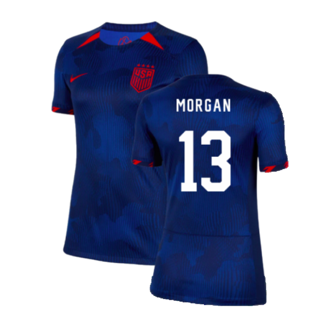 2023-2024 USA WWC Away Shirt (Ladies) (Morgan 13)-Football Jersey Hub