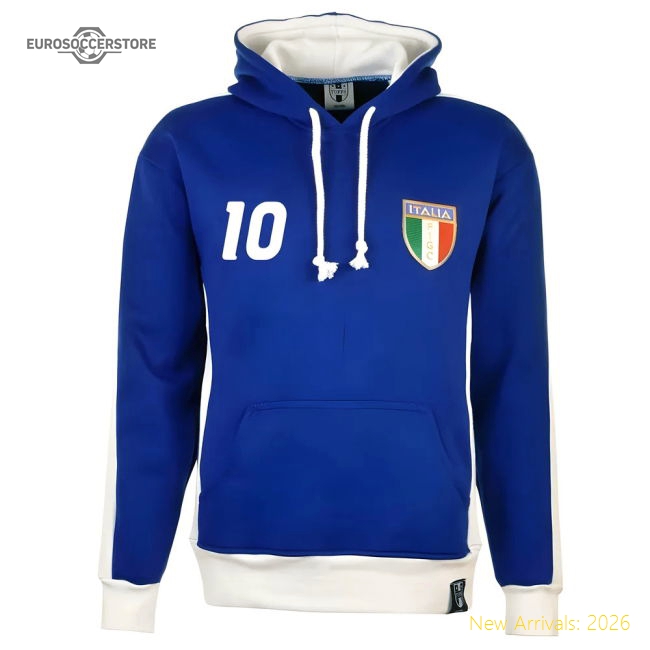 Italy Number 10 Retro Hoodie-Football Jersey Hub