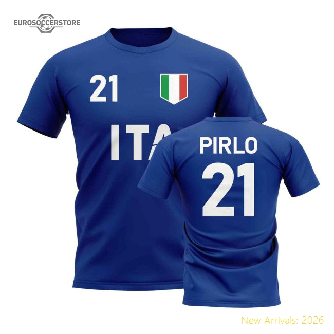 Andrea Pirlo Country Code Hero T-Shirt (Blue)-Football Jersey Hub