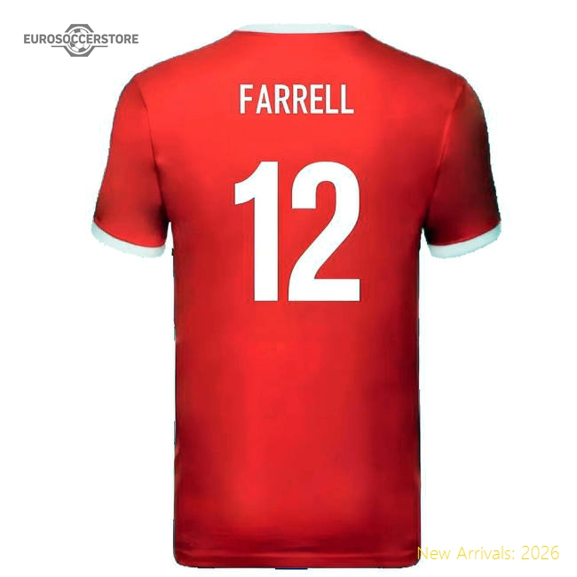 British and Irish Lions Ringer T-Shirt (Red) (Farrell 12)-Football Jersey Hub