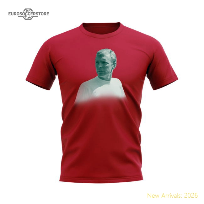 Bobby Moore England Legend T-Shirt (Red)-Football Jersey Hub