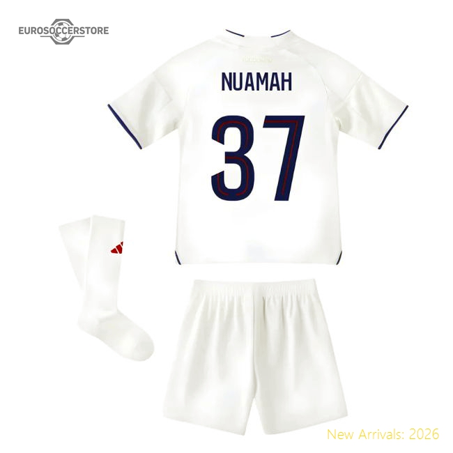 2025-2026 Olympique Lyon Home Mini Kit (Nuamah 37)-Football Jersey Hub