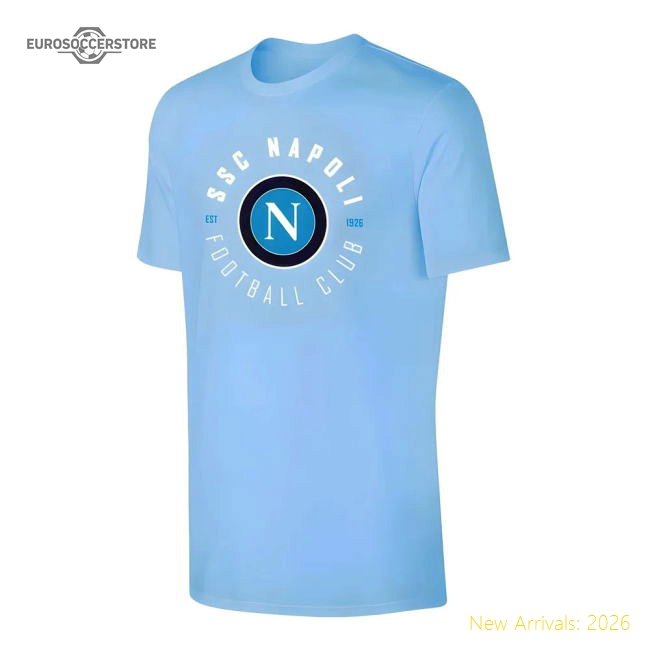 Napoli \'Circle\' t-shirt - Light Blue-Football Jersey Hub