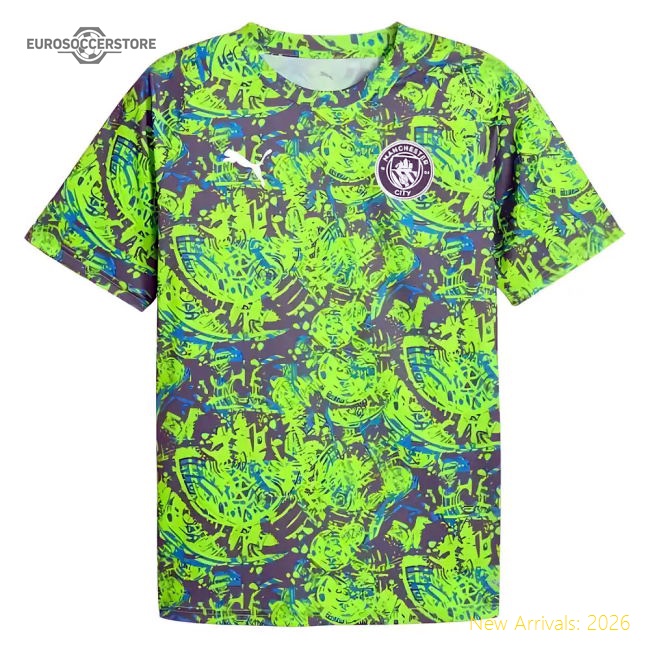 2025-2026 Man City Warm Up Jersey (Pro Green)-Football Jersey Hub