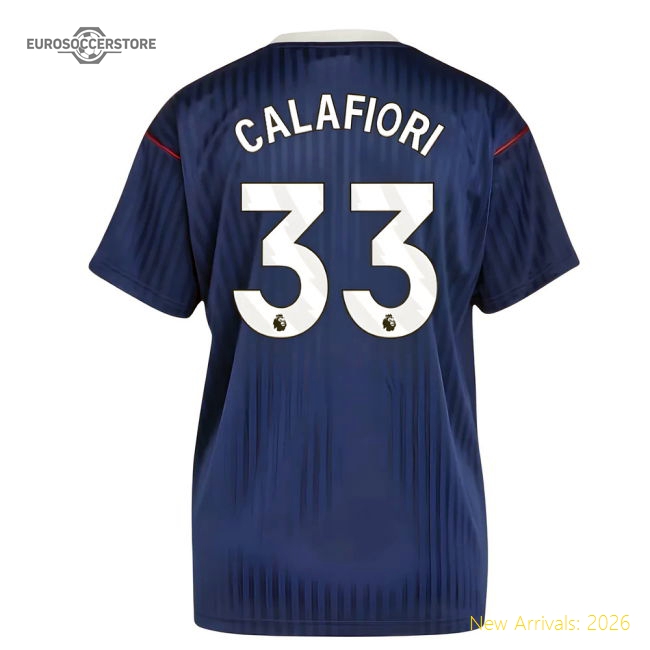 Arsenal Terrace Icons Shirt (Navy) (Calafiori 33)-Football Jersey Hub