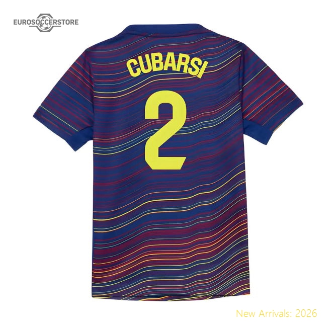 2025-2026 Barcelona Academy Pro Pre Match Shirt (Blue) - Kids (Cubarsi 2)-Football Jersey Hub