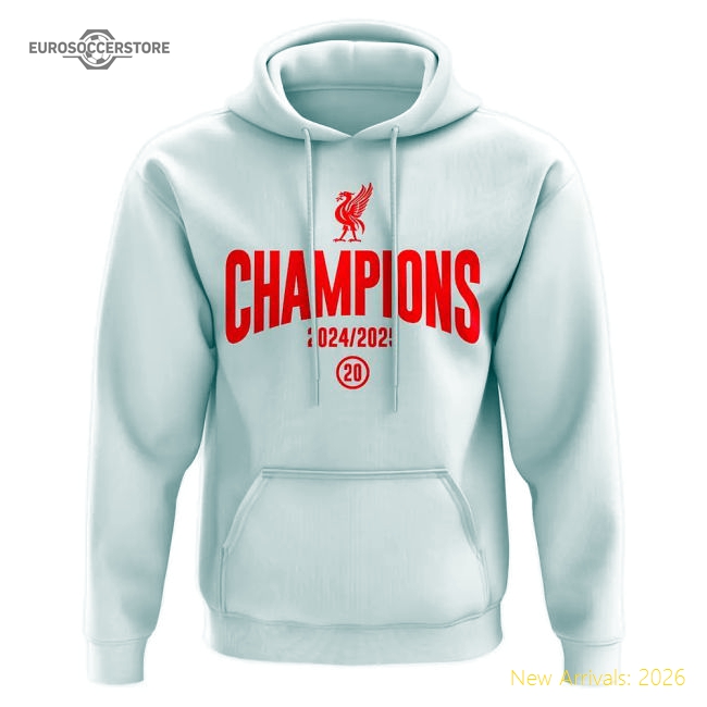 Liverpool 2024-2025 Champions Hoody (White)-Football Jersey Hub