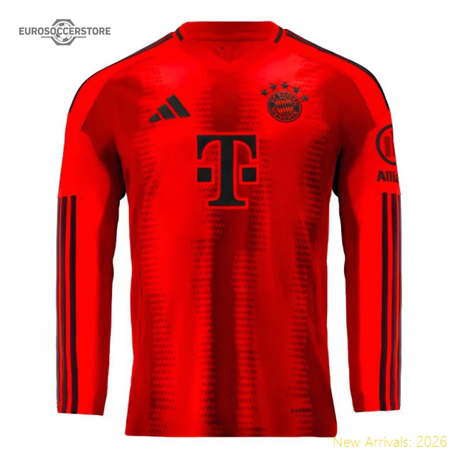 2024-2025 Bayern Munich Long Sleeve Home Shirt-Football Jersey Hub