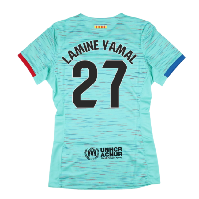 2023-2024 Barcelona Third Shirt (Womens) (Lamine Yamal 27)-Football Jersey Hub
