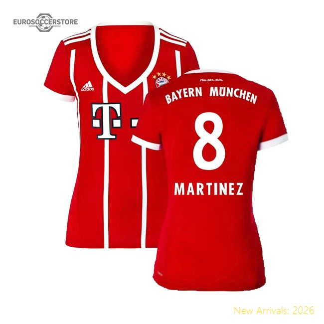 Bayern Munich 2017-18 Womens Home Shirt (XL) ((Excellent) XL) (Martinez 8)-Football Jersey Hub