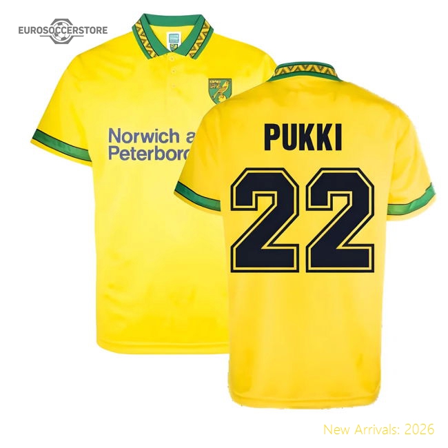 Norwich 1994 Home Retro Football Shirt (Pukki 22)-Football Jersey Hub
