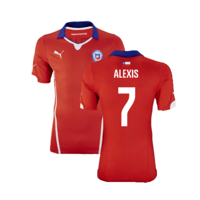 Chile 2014-15 Home Shirt ((Excellent) XL) (Alexis 7)-Football Jersey Hub