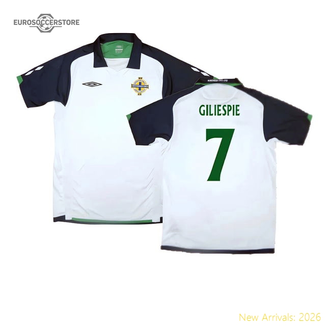 Northern Ireland 2009-10 Away Shirt ((Very Good) XL) (Giliespie 7)-Football Jersey Hub