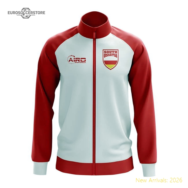 South Ossetia Concept Football Track Jacket (White)-Football Jersey Hub