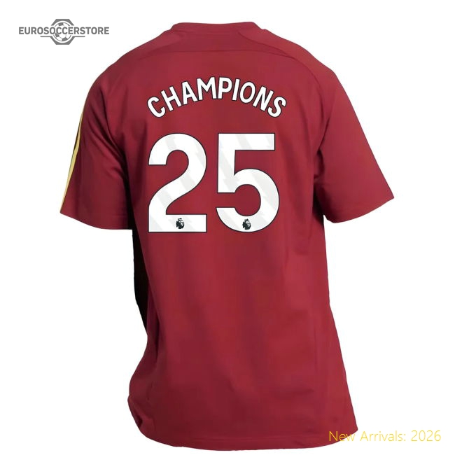 2025-2026 Arsenal UBP Tee (Noble Maroon) (Champions 25)-Football Jersey Hub