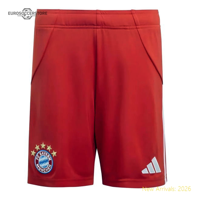 2025-2026 Bayern Munich Home Shorts (Red) - Kids-Football Jersey Hub