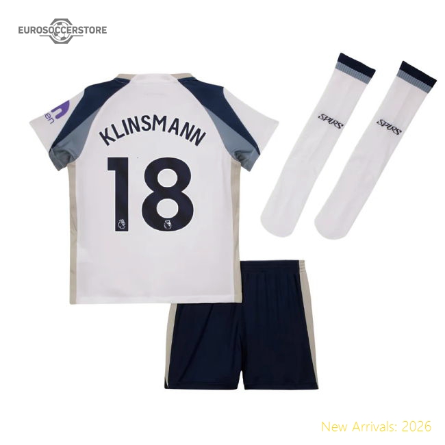 2025-2026 Tottenham Home Little Kids Mini Kit (Klinsmann 18)-Football Jersey Hub