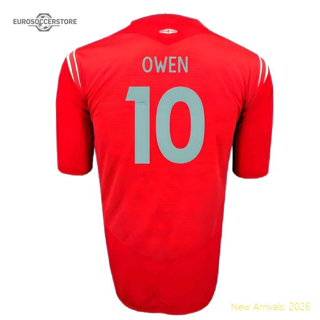 England 2004-06 Away Shirt (2XL) (Excellent) (Owen 10)-Football Jersey Hub