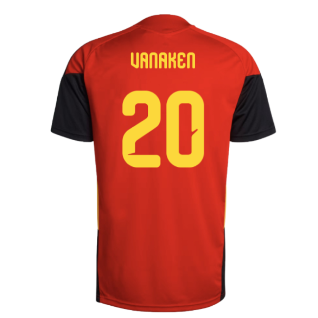 2026-2027 Belgium Training Jersey (Red) (Vanaken 20)-Football Jersey Hub