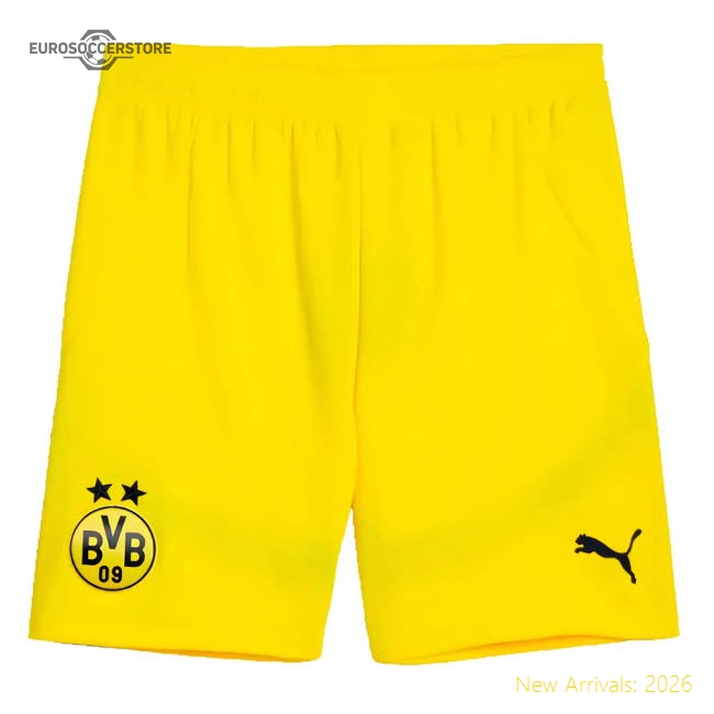 2024-2025 Borussia Dortmund Away Shorts (Yellow)-Football Jersey Hub