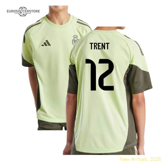 2025-2026 Real Madrid Training Jersey (Almost Lime) - Kids (Trent 12)-Football Jersey Hub