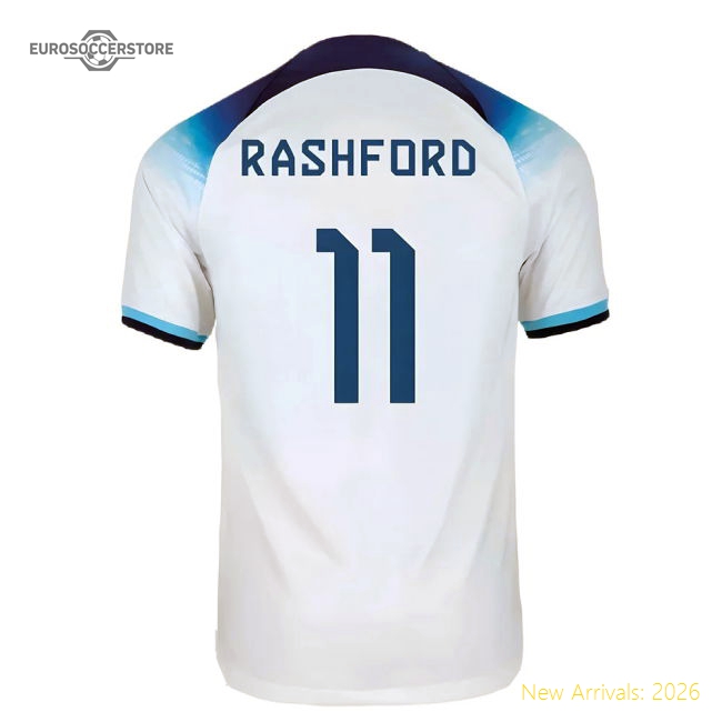 2022-2023 England Home Shirt (Rashford 11)-Football Jersey Hub