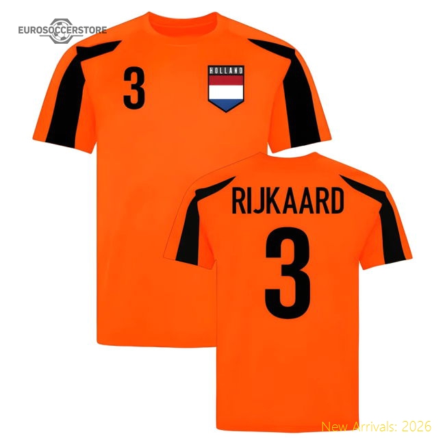 Holland Sports Training Jersey (Orange-Black) (Rijkaard 3)-Football Jersey Hub