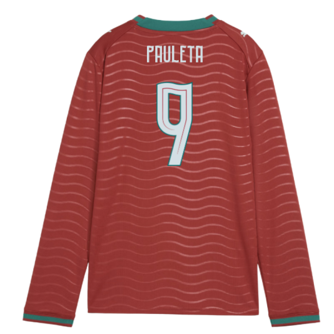 2026-2027 Portugal Long Sleeve Home Shirt (Kids) (Pauleta 9)-Football Jersey Hub