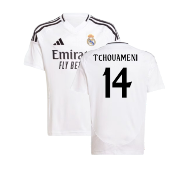 2024-2025 Real Madrid Home Shirt (Kids) (Tchouameni 14)-Football Jersey Hub