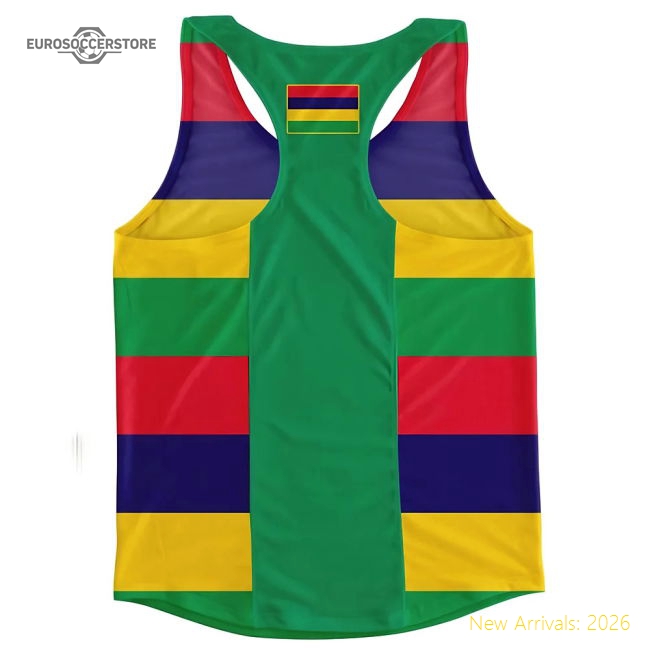 Mauritius Flag Running Vest-Football Jersey Hub