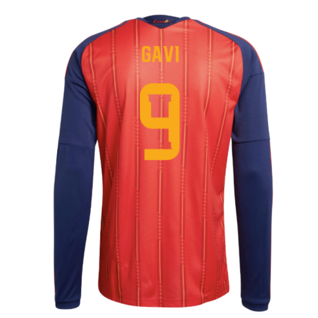 2026-2027 Spain Long Sleeve Home Shirt (Gavi 9)-Football Jersey Hub